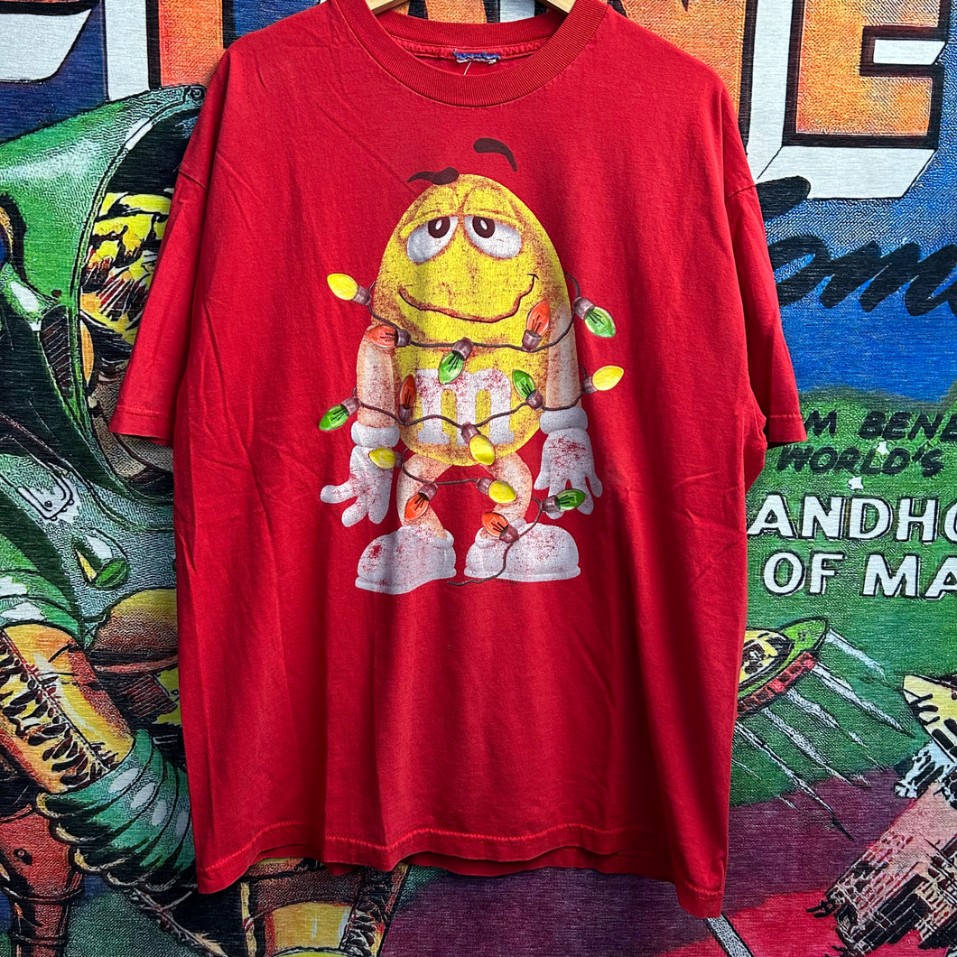 Y2K Gel Print M&M’s Xmas Tee XL