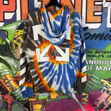 Load image into Gallery viewer, Off White Diagram Tie Dye Knit Hoodie Size XS
