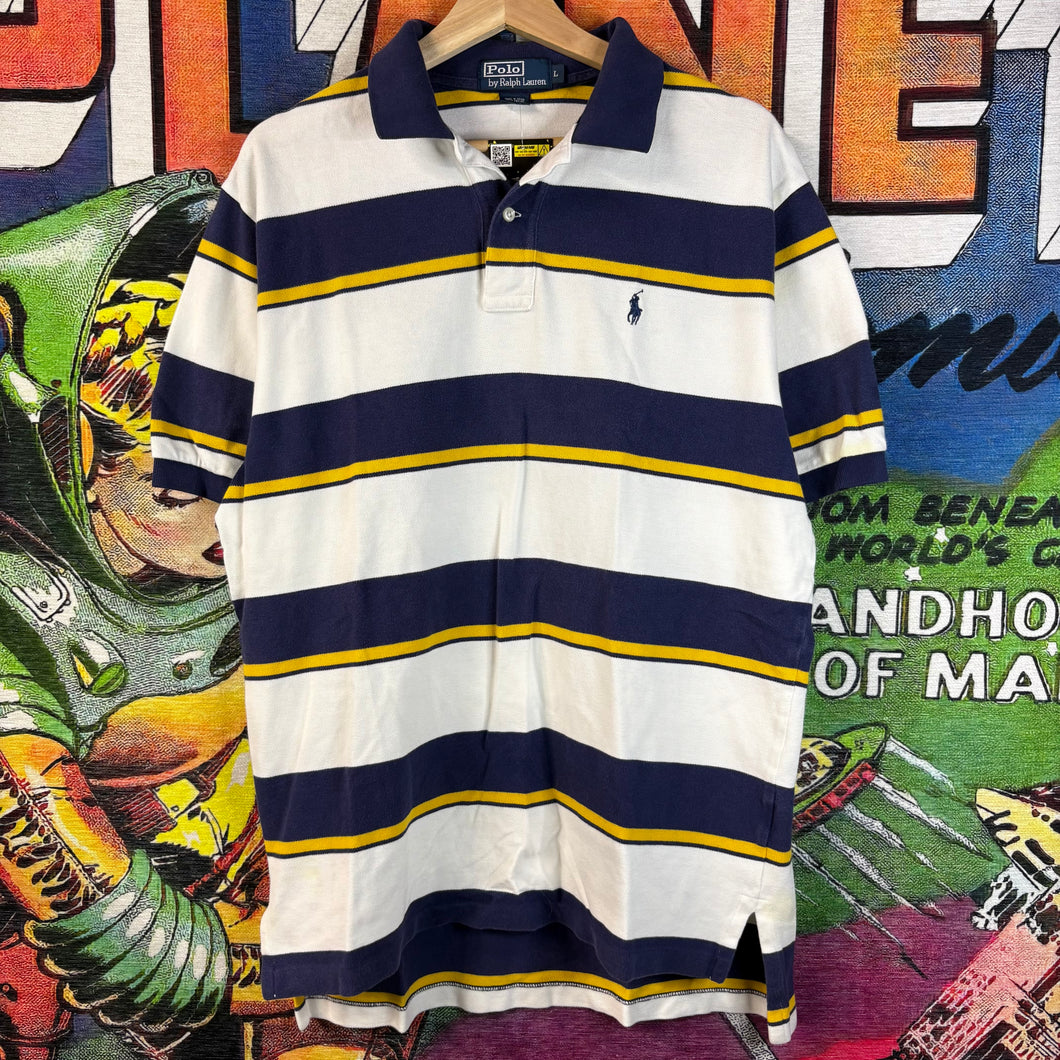 Polo Ralph Lauren Blue & Yellow Polo Tee Size Large