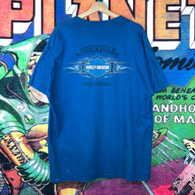 Load image into Gallery viewer, Vintage Y2K 2005 Harley Davidson Singapore Blue Flame Tee Size XL
