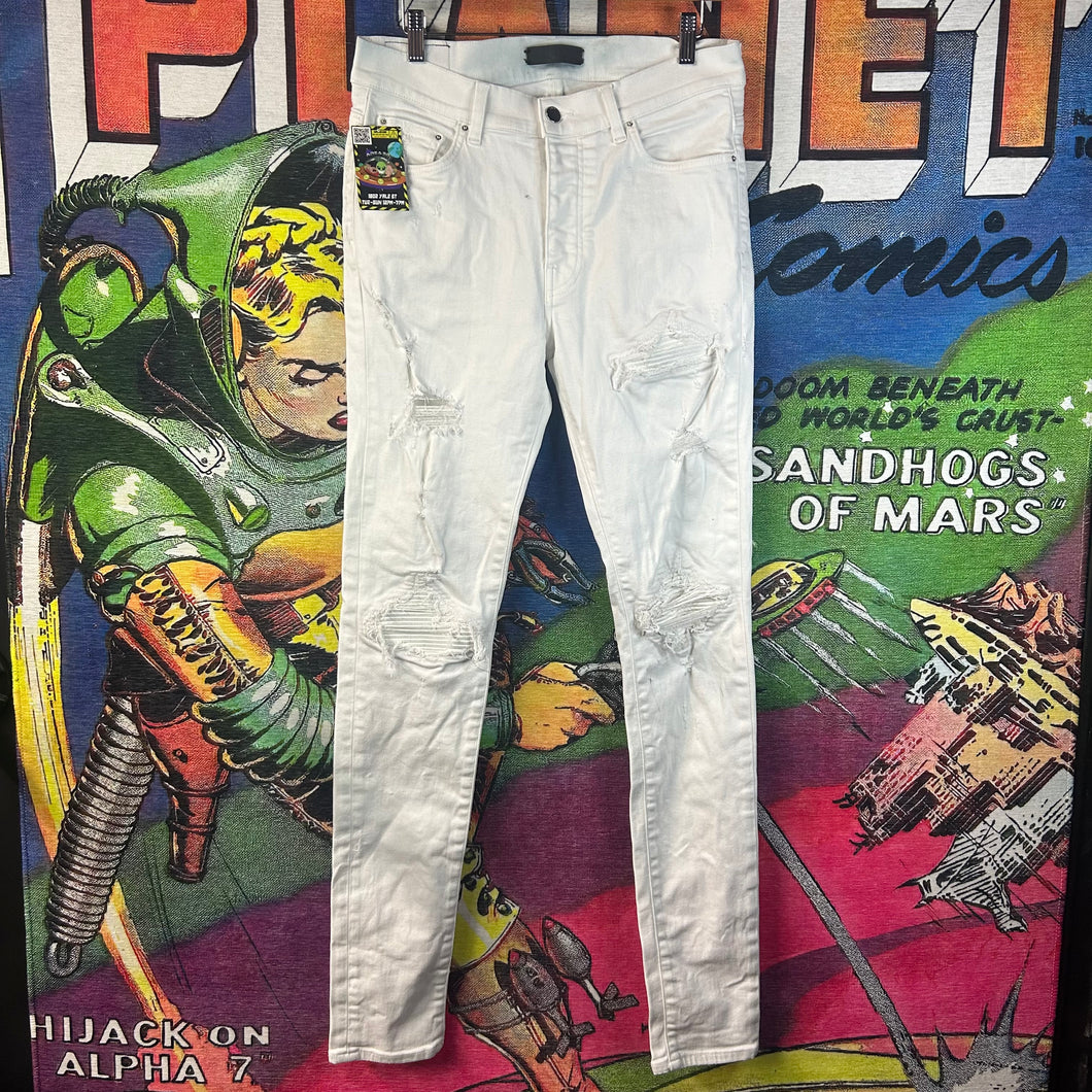 Amiri MX1 White Skinny Jeans Size 33”
