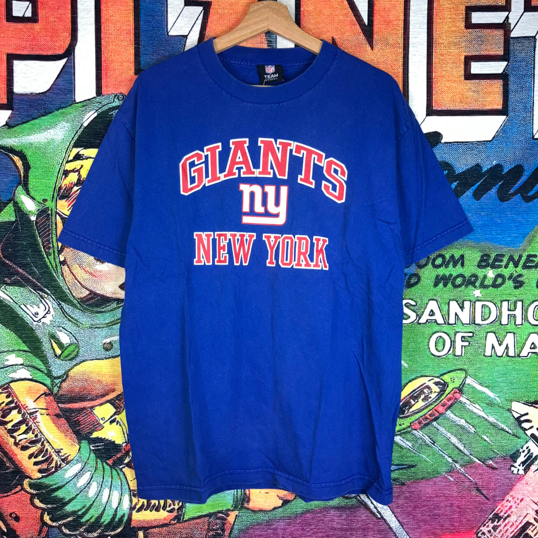 00s NFL Team Apparel NY Giants Logo Tee Size 2XL
