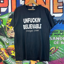 Load image into Gallery viewer, Vintage 90s Sturgis ‘Unf*ckin Believable’ Tee Size XL
