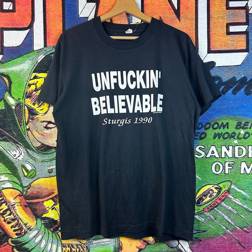Vintage 90s Sturgis ‘Unf*ckin Believable’ Tee Size XL