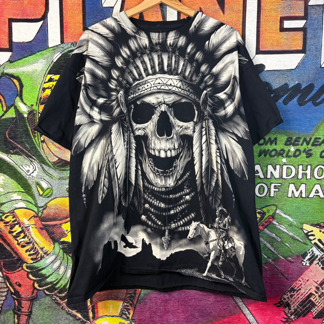 Y2K Skeleton AOP Tee Size 2XL