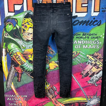 Load image into Gallery viewer, AMIRI Black Crystal Shotgun Skinny Jeans Size 34&quot;
