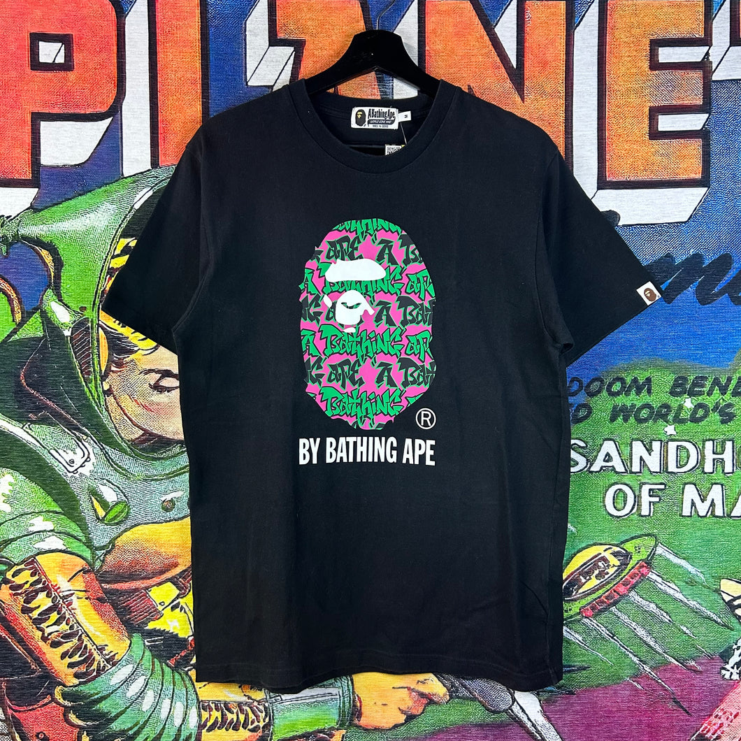 Bape Ape Head Graffiti Tee Size Medium