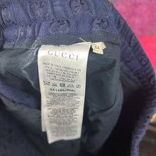 Load image into Gallery viewer, Gucci Monogram Canvas Track Pants Navy Size 54 / 36”
