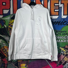 Load image into Gallery viewer, Supreme FW15 Tonal S Logo White Hoodie Size L
