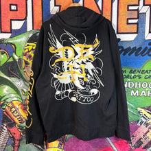 Load image into Gallery viewer, Ed Hardy Flaming Skull Pullover Hoodie Size XL
