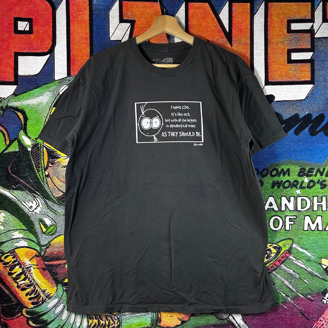 Y2K ‘cdo’ Humor Tee Size XL