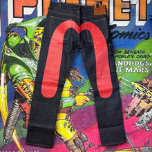 Load image into Gallery viewer, Evisu Red Daicock Denim Jeans Size 32”

