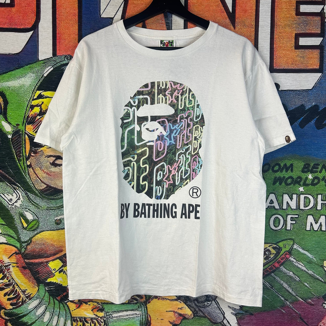 Bape Neon Lights Ape Head Tee Size XL