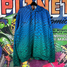 Load image into Gallery viewer, Off-White All-Over Peacock Hoodie Blue Size XL
