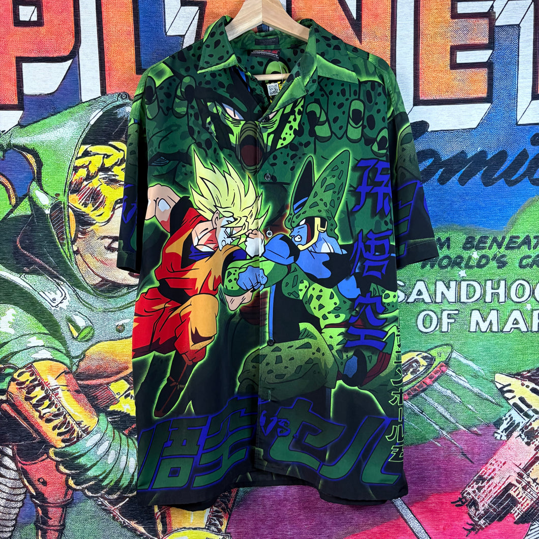 Y2K 2001 DBZ Button Up Shirt Size Medium