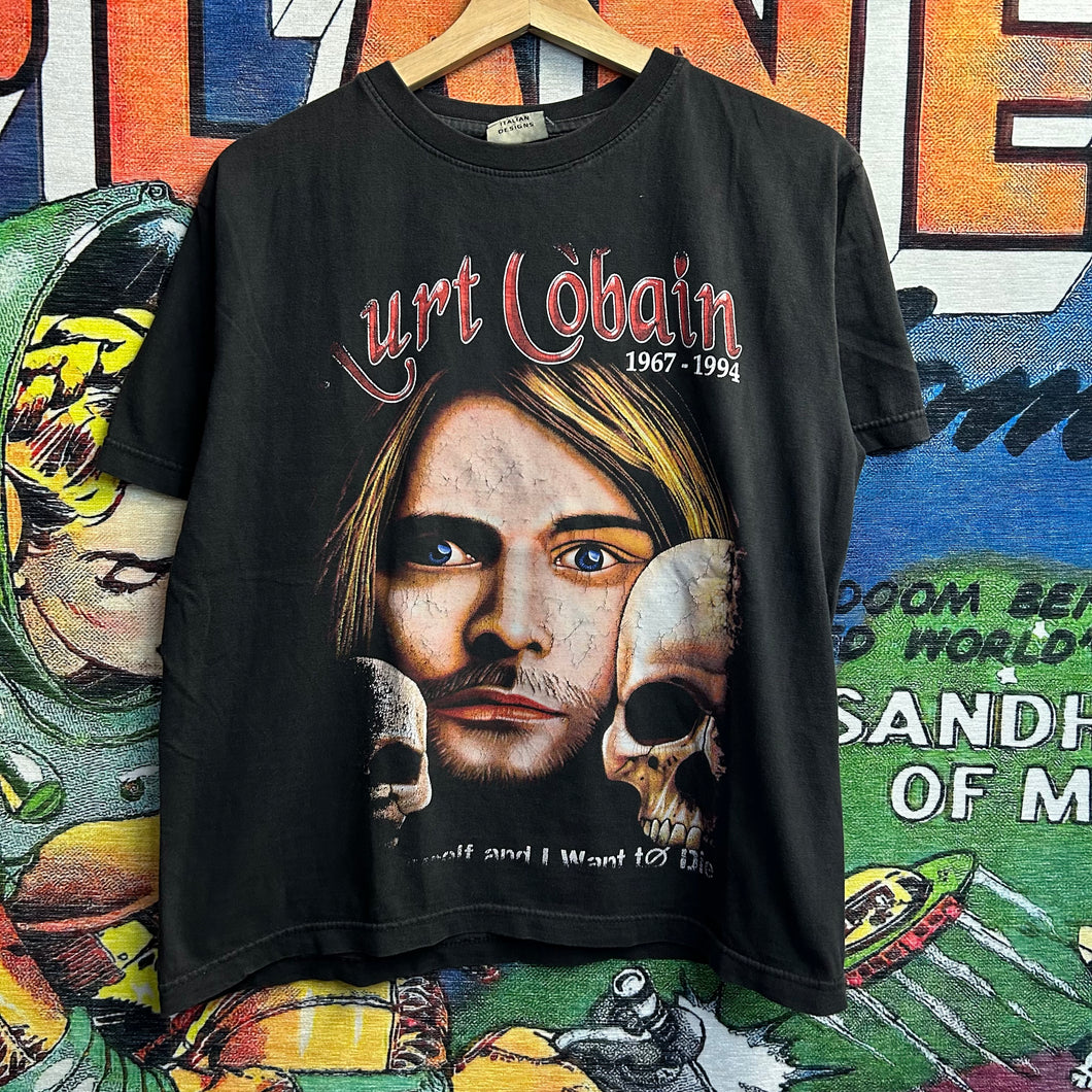 Y2K Kurt Cobain Tee Size Boxy Medium