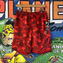 Load image into Gallery viewer, Bape Red Camo Shorts Size Medium
