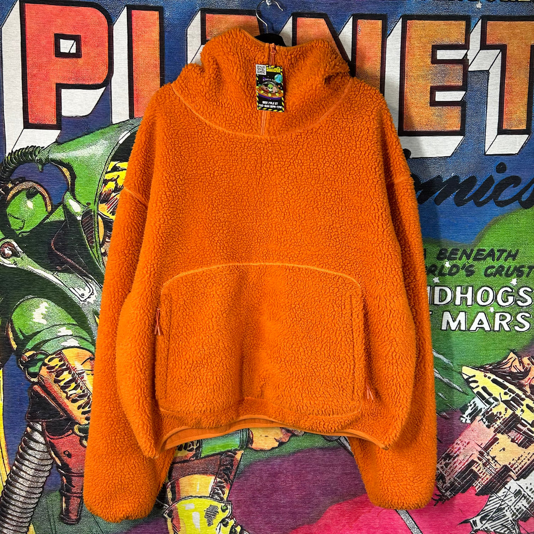 Entire Studios Orange Ninja Sherpa Hoodie Size XL