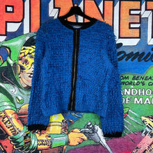 Load image into Gallery viewer, Issey Miyake Blue Black Zip Sweater
