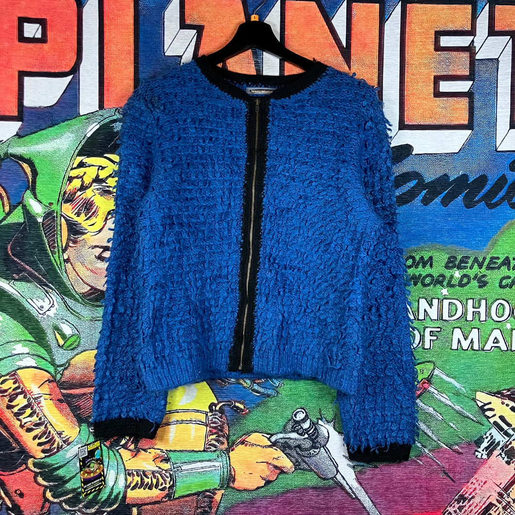 Issey Miyake Blue Black Zip Sweater