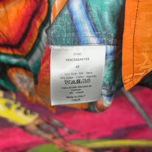NWT Dior Kenny Scharf Oblique Button Up Shirt Size 45 / 2XL
