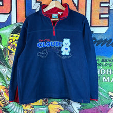Load image into Gallery viewer, Y2K 2005 Care Bears Grumpy Bear Get Off My Cloud fleece Pullover Size Medium
