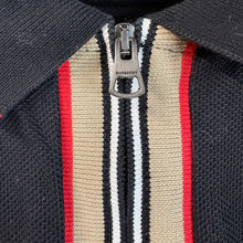 Load image into Gallery viewer, Burberry Contrast Tipped Cotton- Piqué Half-Zip Polo Shirt Size 2XL
