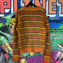 Load image into Gallery viewer, Marni Striped Mohair V-Neck Cardigan Orange Size 42 / Small

