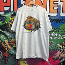Load image into Gallery viewer, Vintage 90’s Cat Trolley Tee Size XL
