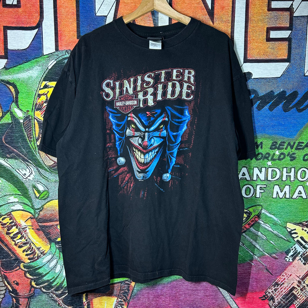 Harley Davidson Sinister Ride Jester Tee Size 2XL