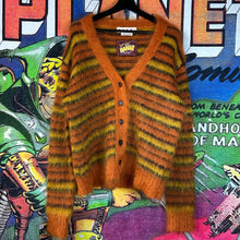 Load image into Gallery viewer, Marni Striped Mohair V-Neck Cardigan Orange Size 42 / Small
