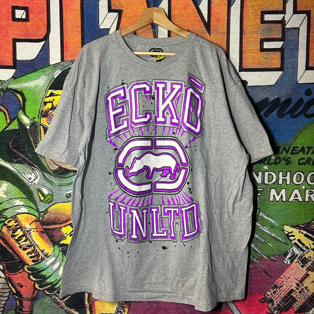Y2K Ecko Unltd Purple Logo Tee Size 3XL