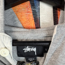 Load image into Gallery viewer, Stüssy color-blocked pullover hoodie Size Large
