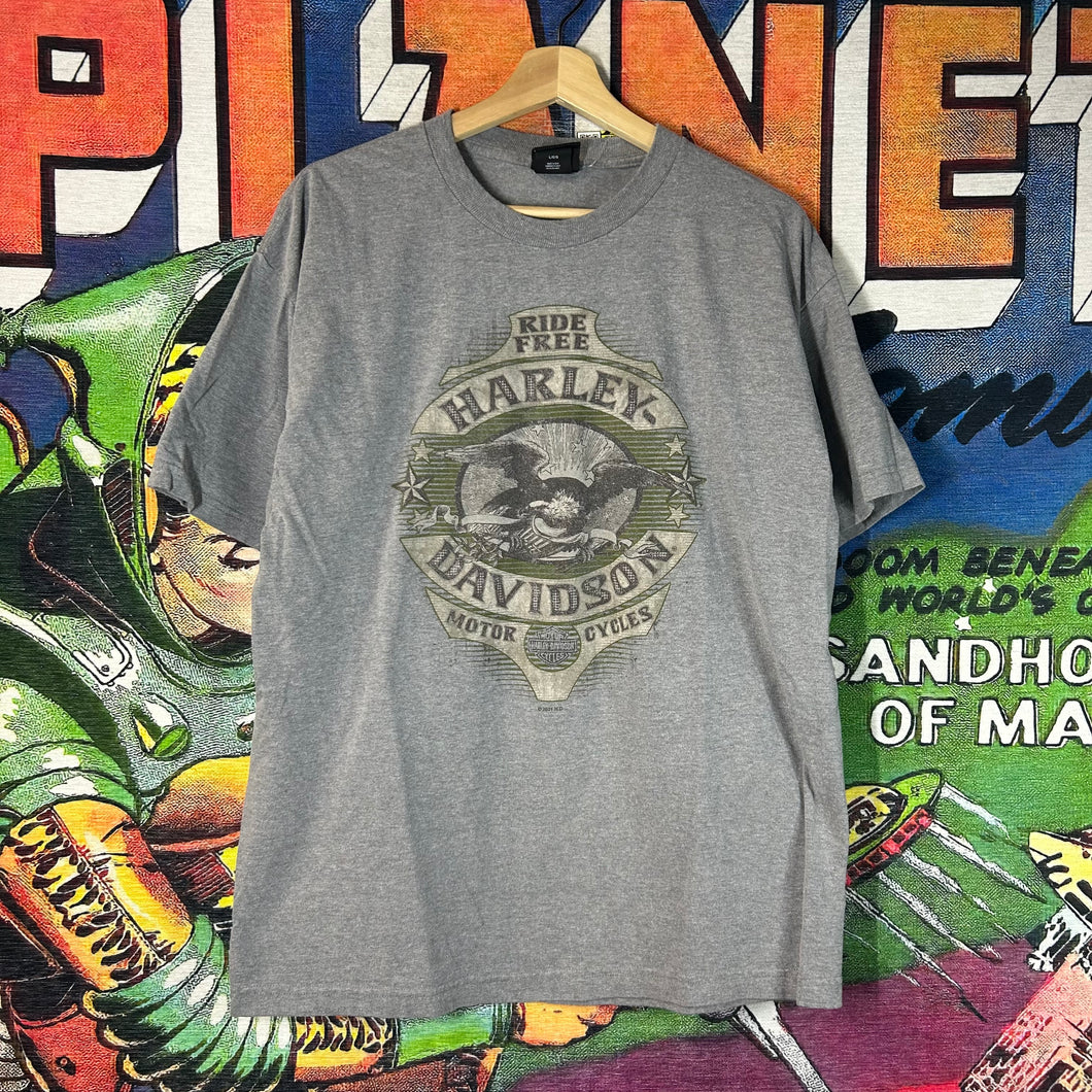 Y2K Harley Davidson Ride Free Tee Size Large