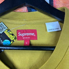 Load image into Gallery viewer, Supreme Gold Box Logo Long Sleeve Tee Size Large
