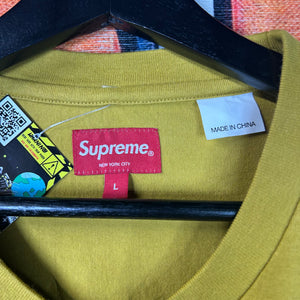 Supreme Gold Box Logo Long Sleeve Tee Size Large