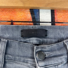 Load image into Gallery viewer, AMIRI MX1 Distressed Grey Skinny Jeans Size 28”
