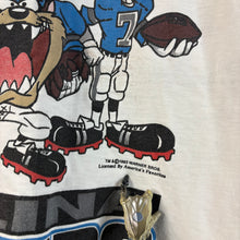 Load image into Gallery viewer, vintage 1990s Carolina Panthers Looney Tunes Crossover Tee Size Large
