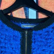 Load image into Gallery viewer, Issey Miyake Blue Black Zip Sweater
