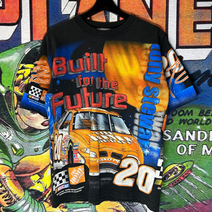 Vintage 90s NASCAR Tony Stewart AOP Tee Size Medium