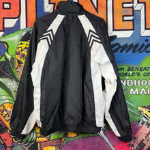Load image into Gallery viewer, Y2K Adidas Black &amp; White Full Zip Windbreaker Jacket Size Medium
