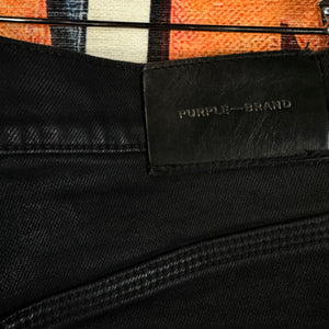 Purple Jeans Black Wax Jeans Size 30