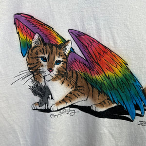 Vintage 90’s Winged Cat Tee Size XL