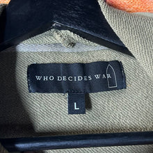 Load image into Gallery viewer, Who Decides War Patched Hoodie Size Large
