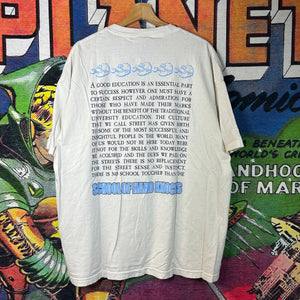 Y2K School of Hard Knocks Graffiti Tee Size 2XL