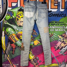 Load image into Gallery viewer, Amiri MA Quad Artpatch Skinny Jeans Size 30”
