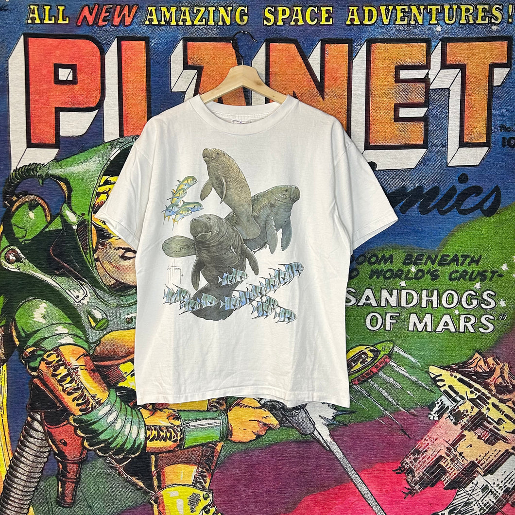 Vintage 90s Manatees Tee Size Large