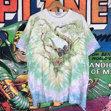 Load image into Gallery viewer, Vintage 90s Liquid Blue African Rain Forest AOP Tie Dye Graphic Tee Size XL
