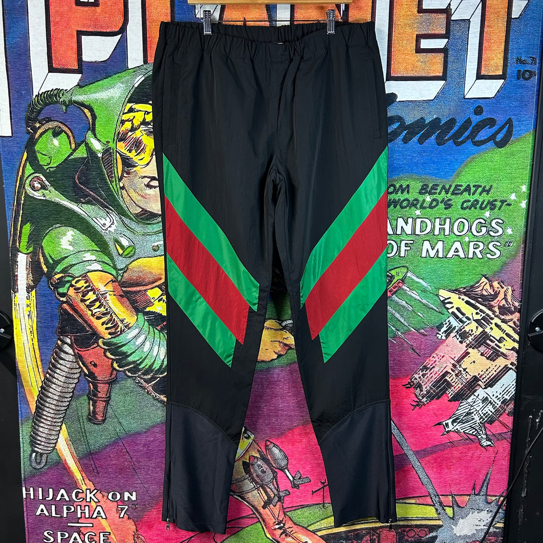 Gucci Black Red Green Nylon Pants Size 3XL