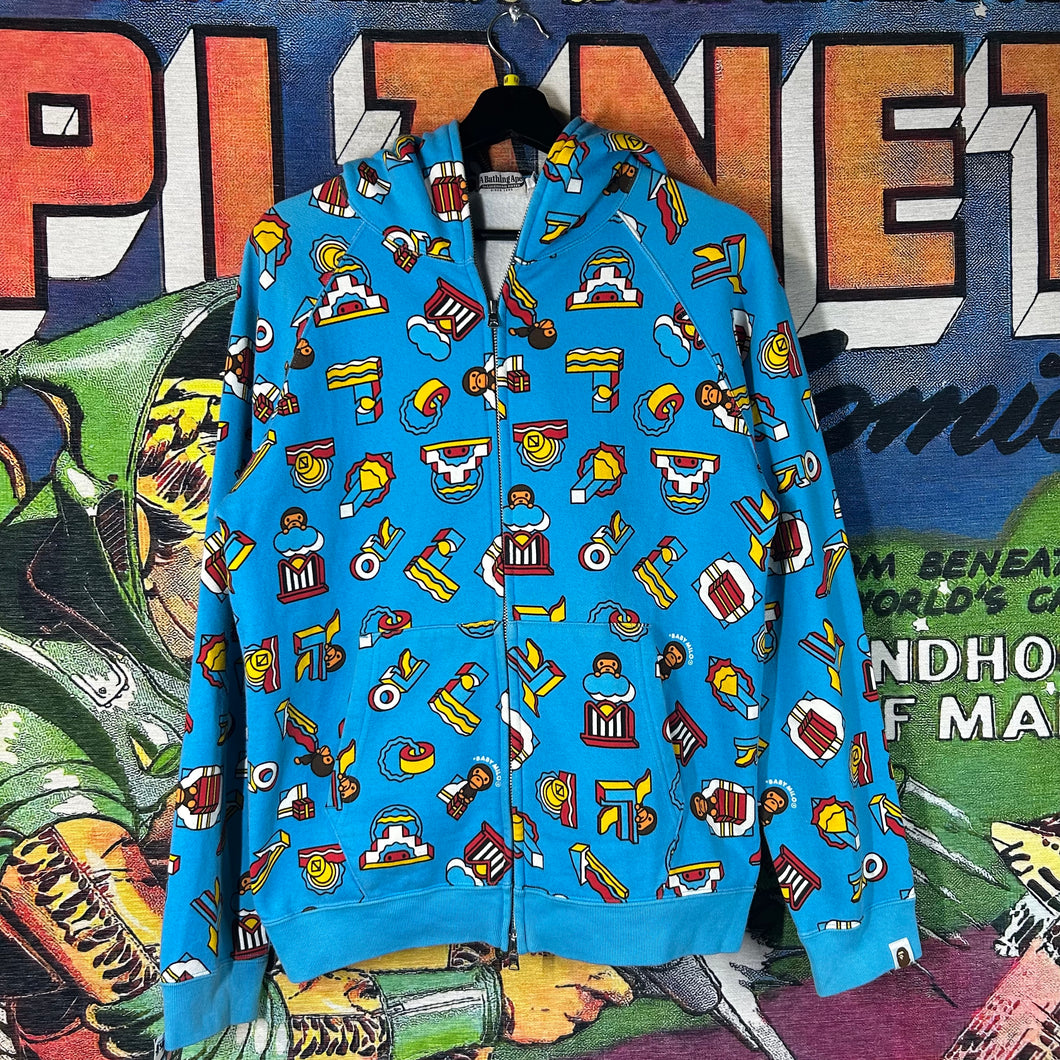 Y2K Bape Baby Milo Toy Camo Full Zip Hoodie Size Medium